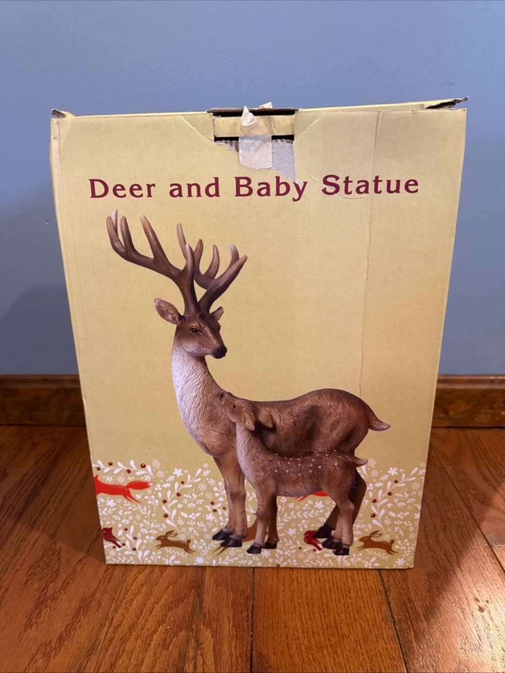 Cracker Barrel Deer And Baby statue- EUC - Stands 14 Inches Tall